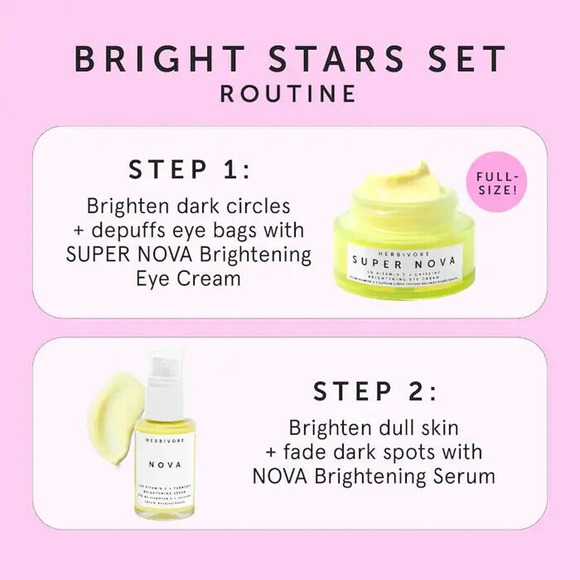 NEW Herbivore Bright Stars Set Brighter Skin in 7 Days - Limited Edition/2PC - Picture 6 of 7